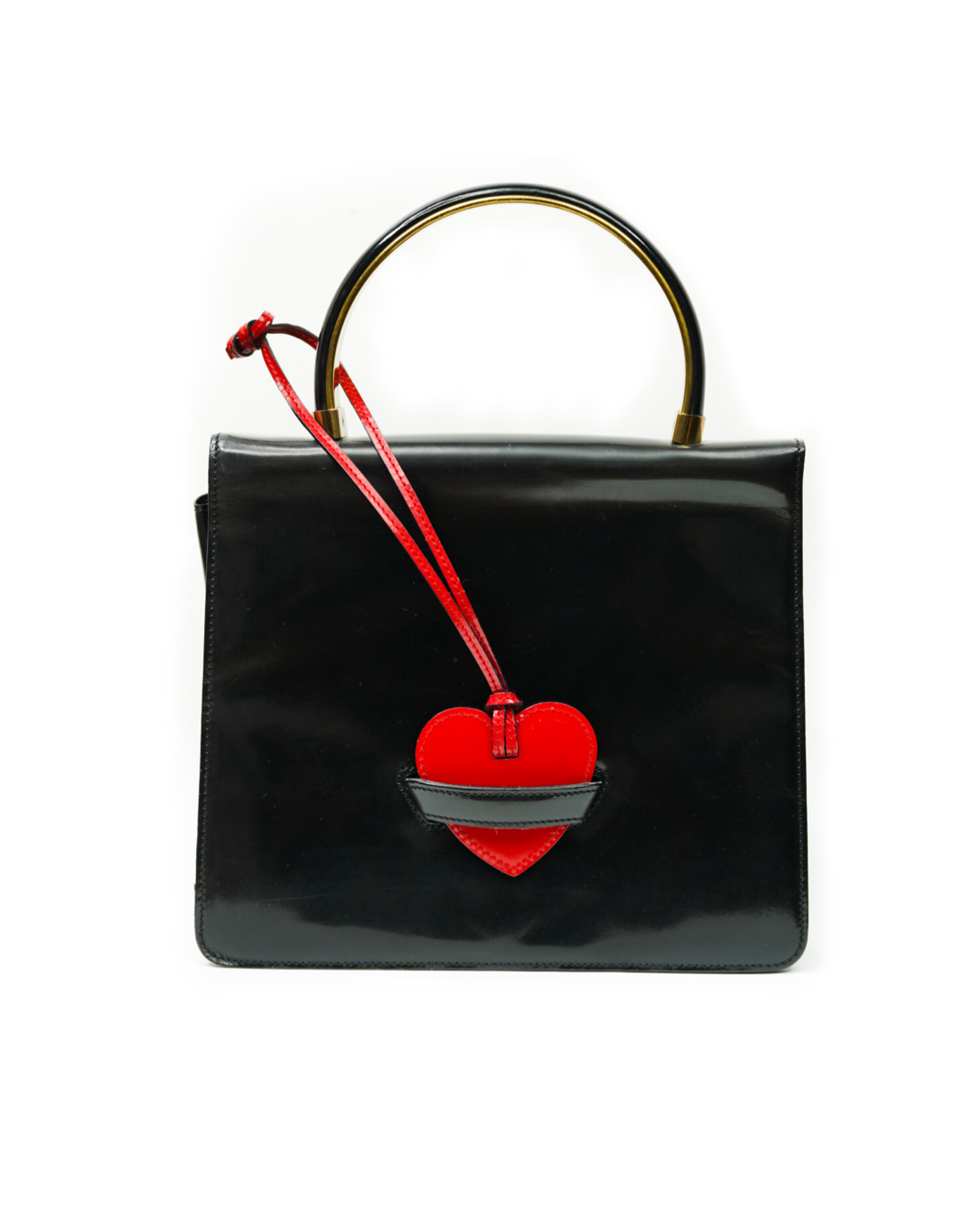 RARE! Vintage Moschino Black Heart Bag 1995