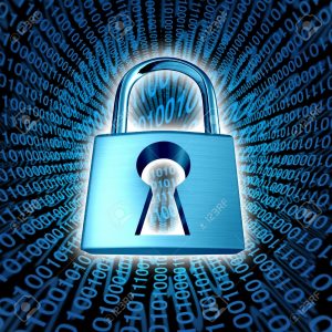 13983375-Data-security-and-computer-server-network-safety-with-a-protection-symbol-of-a-lock-with-a-keyhole-o-Stock-Photo