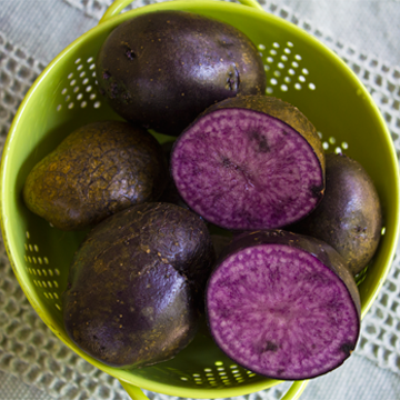 photo, purple majestic potatoes