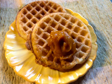 waffle with butter