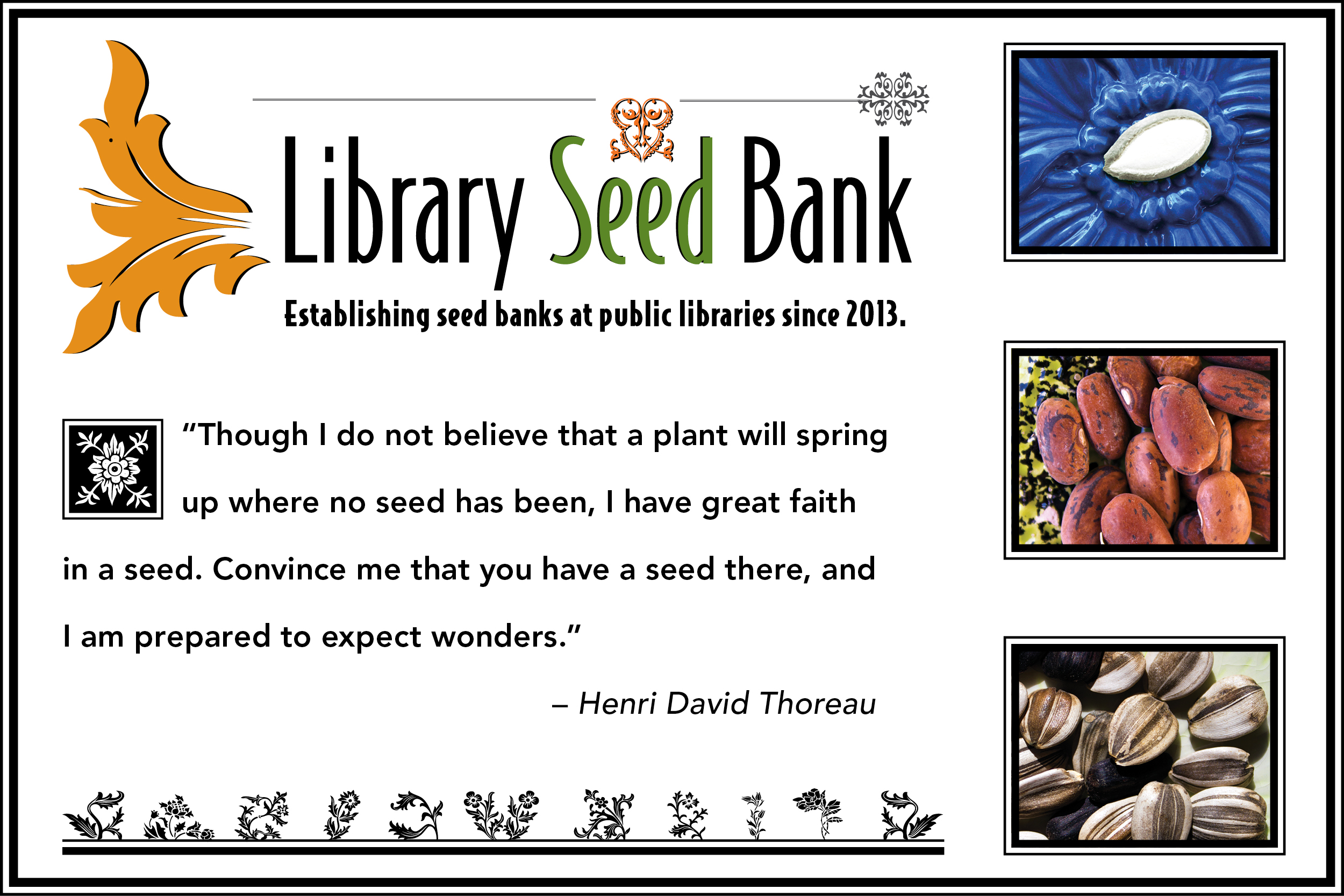 graphic for the Library Seed Bank project