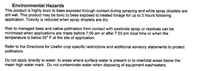 Screen Shot Notice of Pesticide Registration EPA Registration Number 62719-623