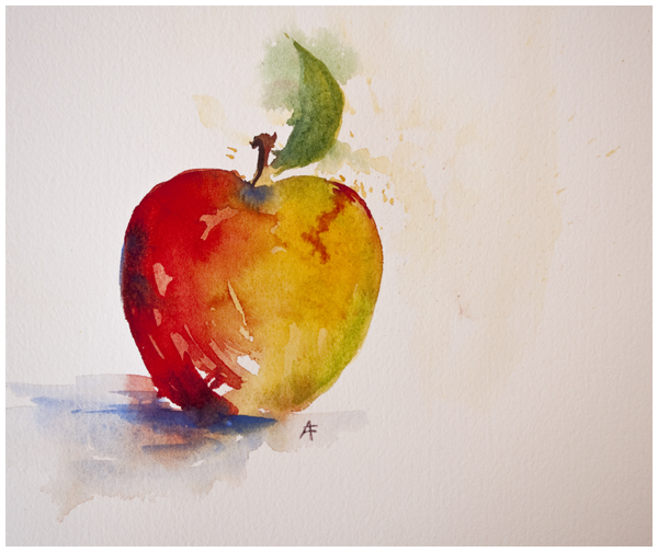 apple exercise | Angela Fehr watercolors