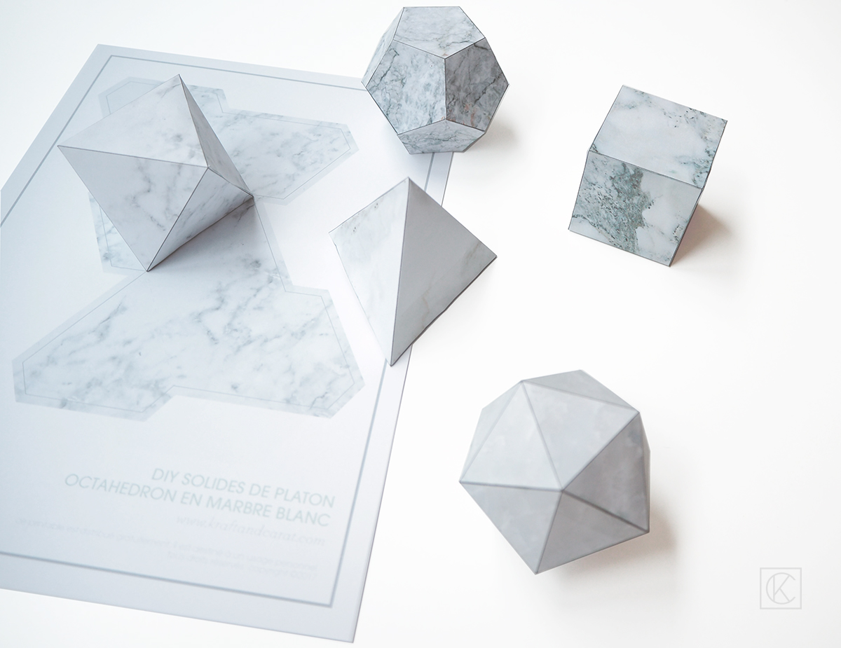 diy solid platon geometric paper origami template