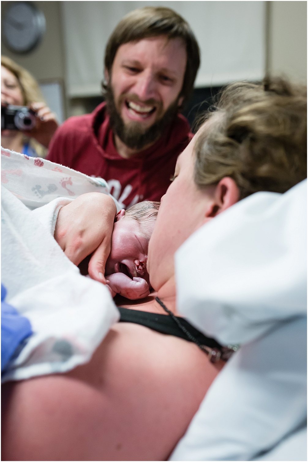 VBA2C mama in Denver holds baby for the first time after two cesarean sections