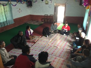 Sharing God's Word and prayer with two elders from one village church
