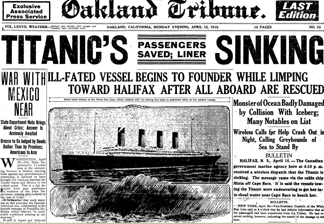 titanic-oakland-tribune-15-apr-1912