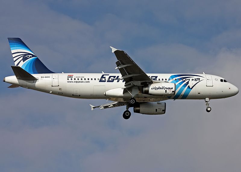 EgyptAir Airbus A320 (SU-GCC) on finals at Ataturk Airport. This aircraft was lost as EgyptAir Flight 804 on 19 May 2016
