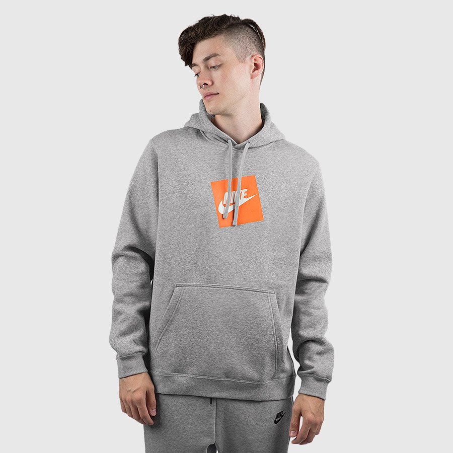 grey and orange nike hoodie