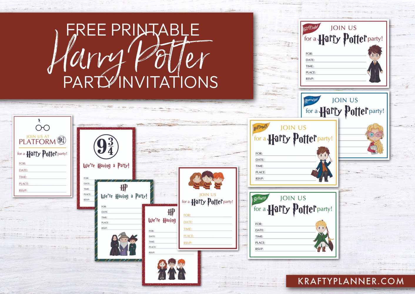 Free Printable Harry Potter Party Invitations