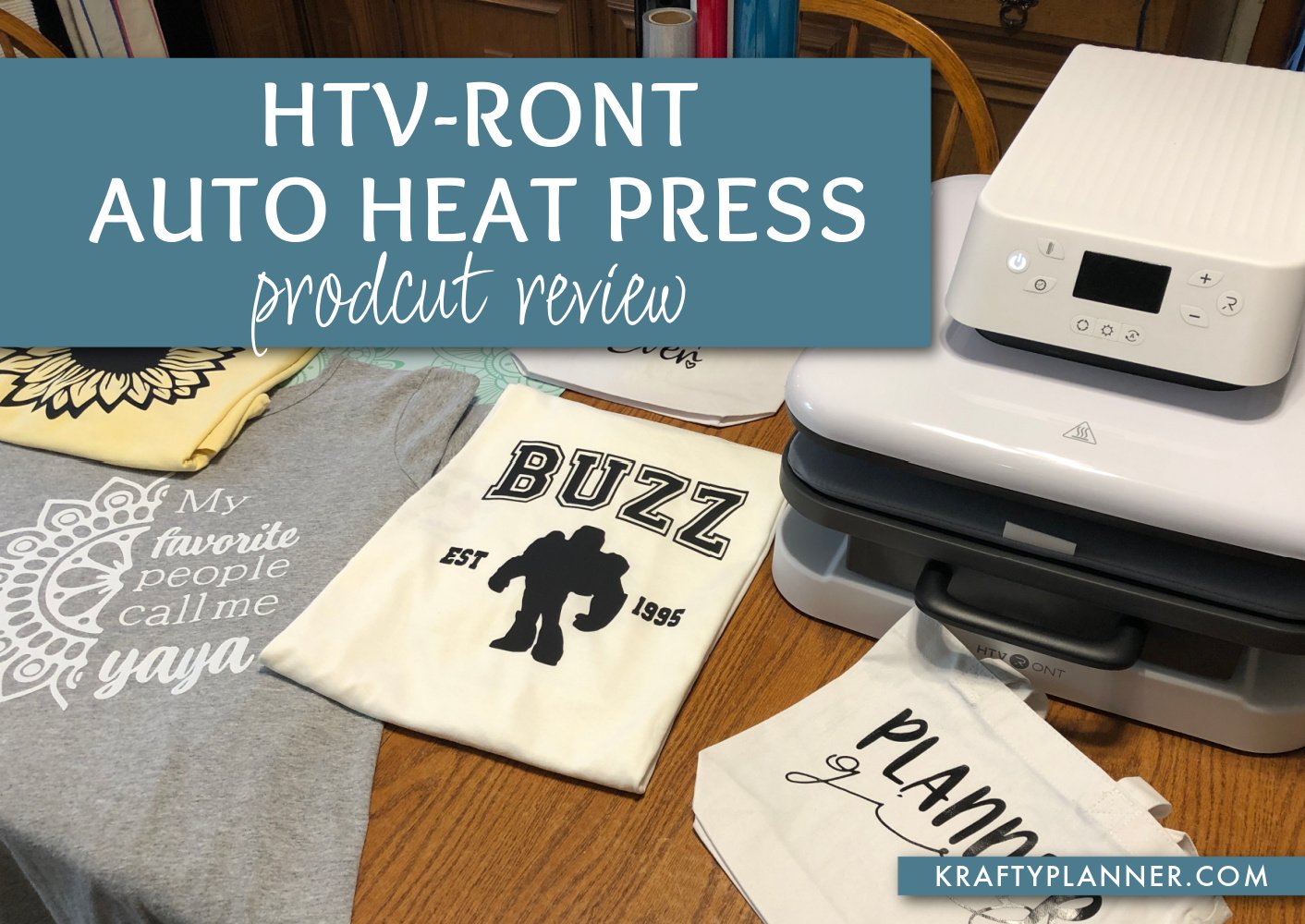 HTV-RONT Auto Heat Press Machine Review — Krafty Planner