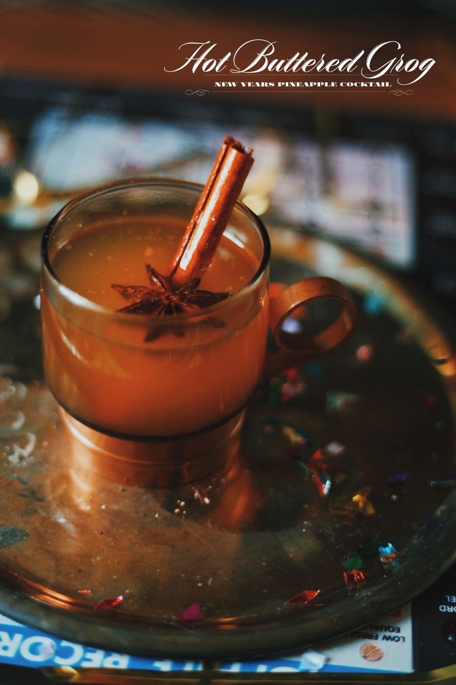 Hot Buttered Grog | New Years Cocktails | Dine X Design