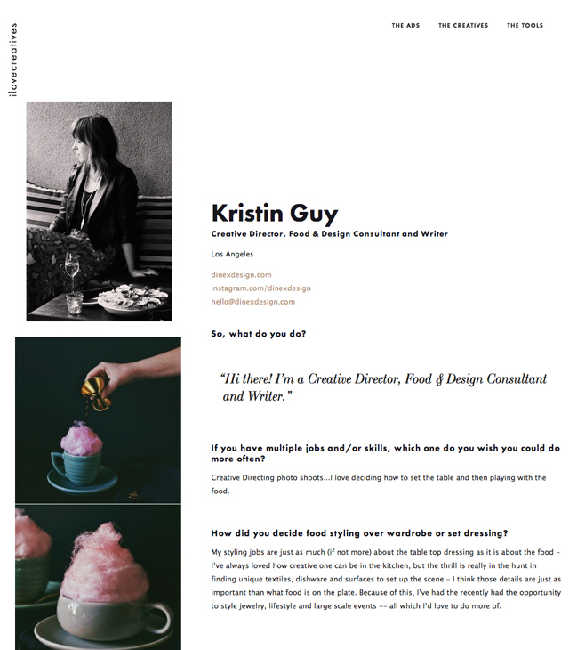 Kristin Guy | Press I Love Creatives Interview