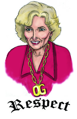 Illustration of Betty White by Crystal White
