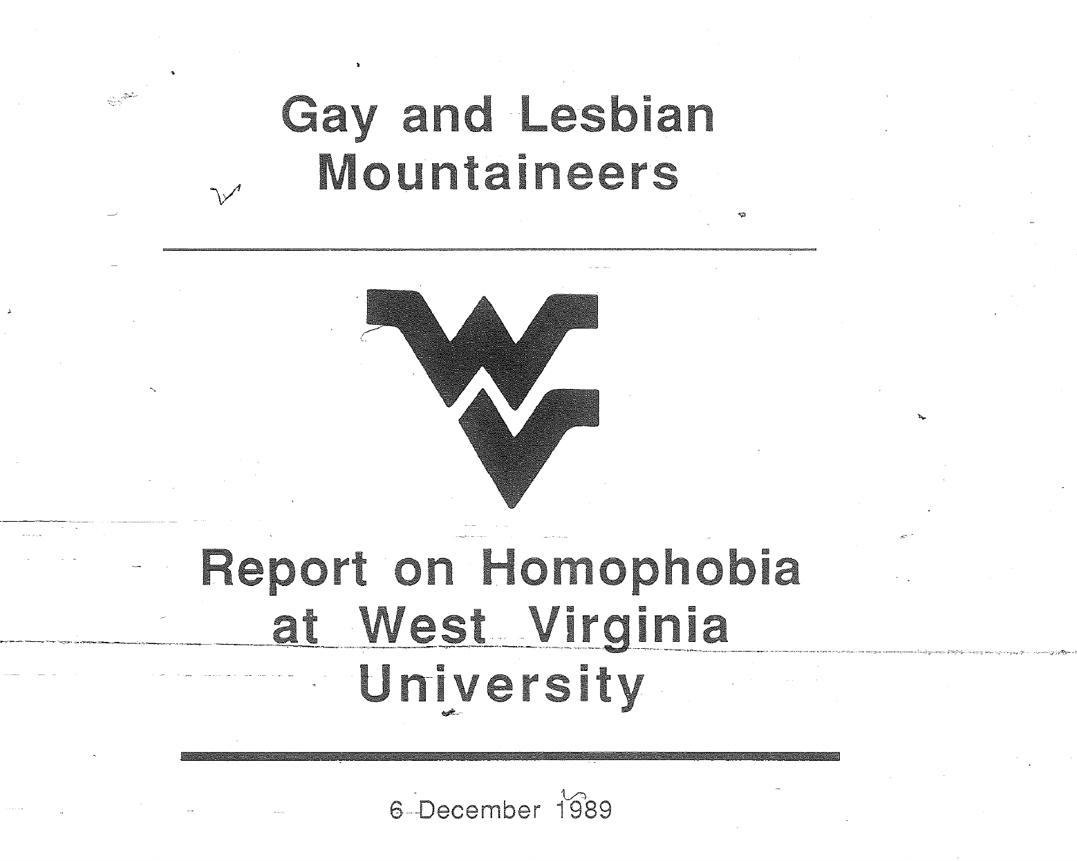 Homophobia at West Virginia University, 1989 — Adventures in Censorship