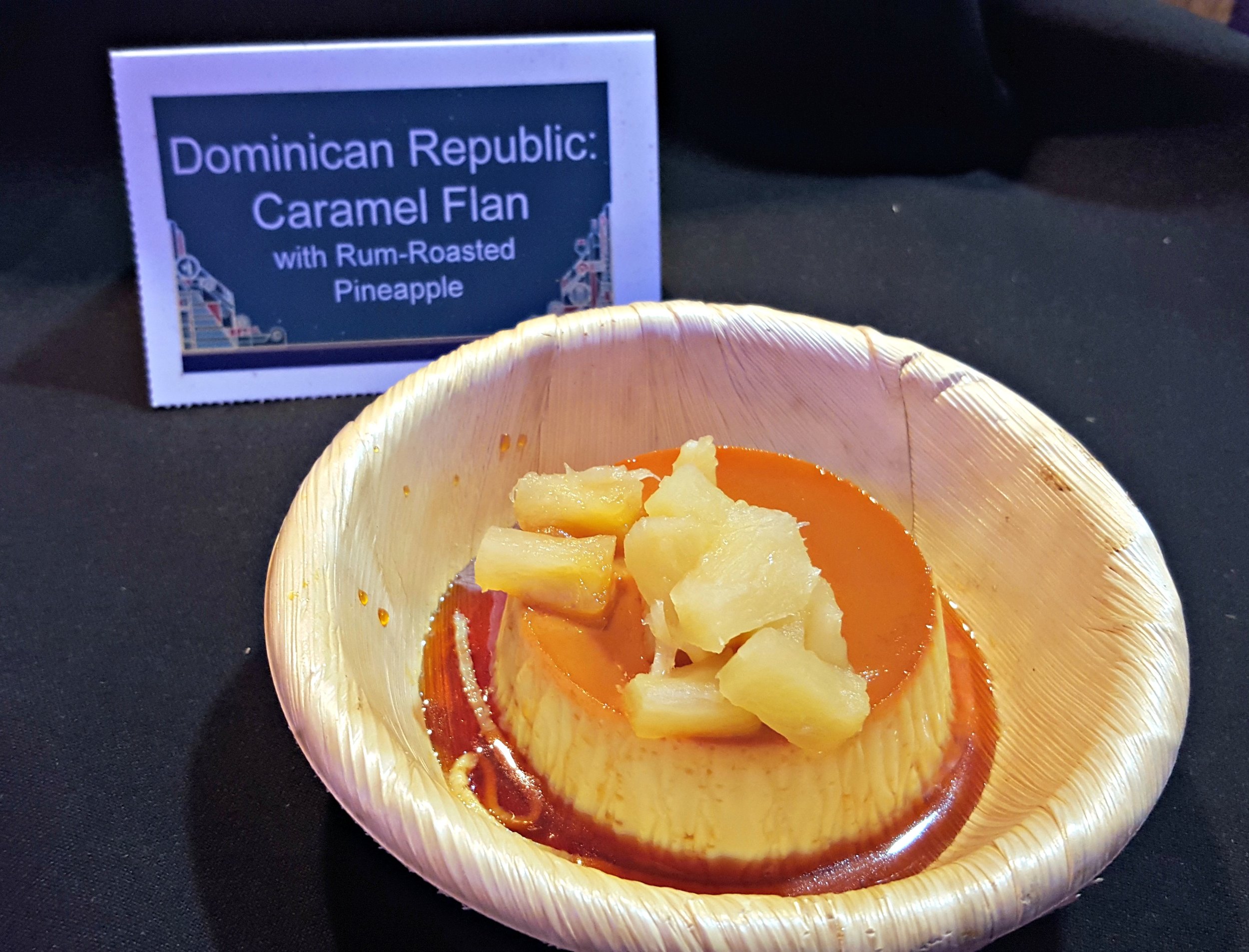 Caramel Flan with Rum Roasted Pineapples