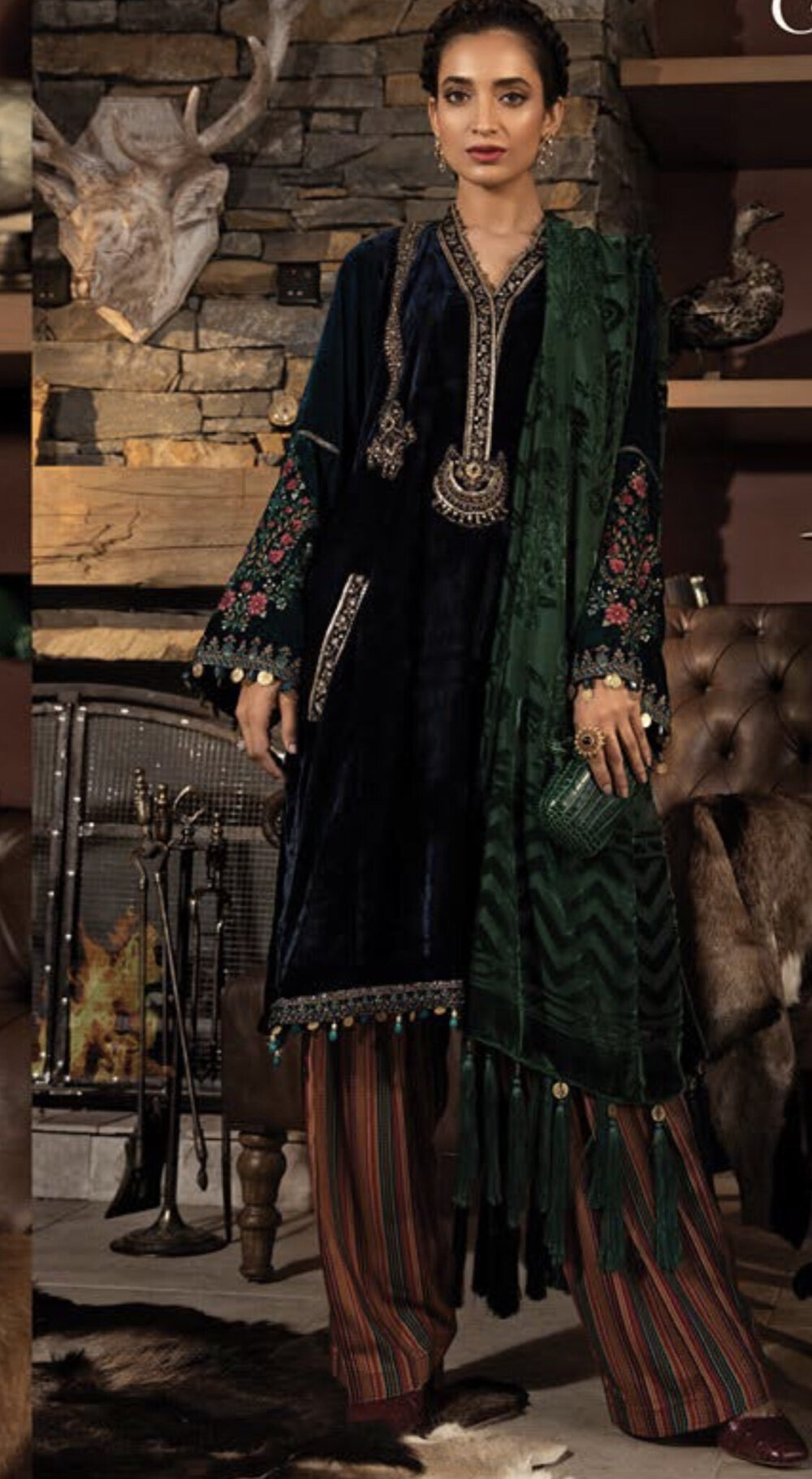 Designer Replica Stitched Embroidered Lawn Indian Pakistani Salwar Kameez Suit 