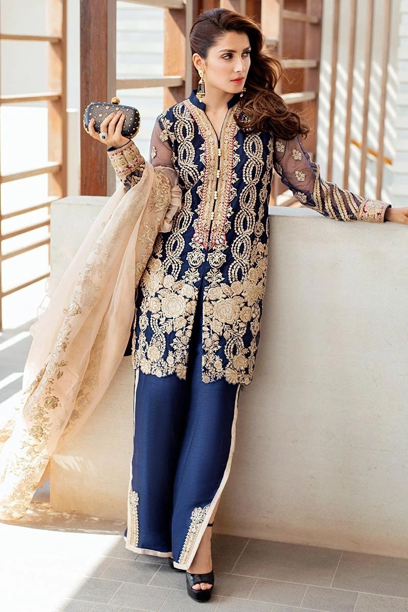 Indian Zainab Chottani Linen Casual Stitched Shalwar Kameez Pakistani 