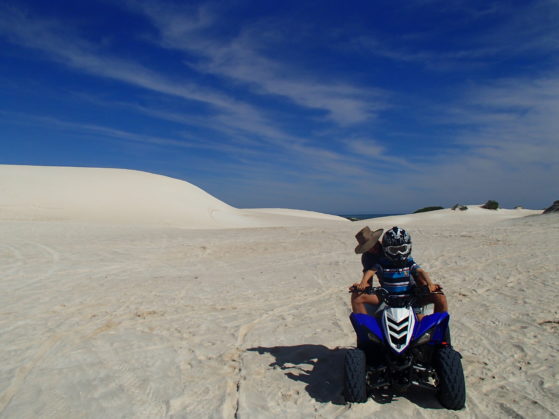 Holiday activities: Quad biking- free if your uncle owns a quad bike!