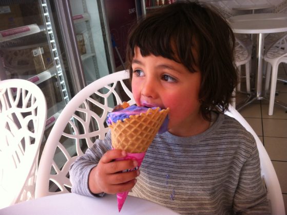 elijah eating ice cream