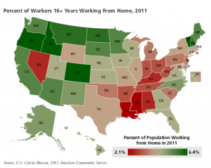 working from home map