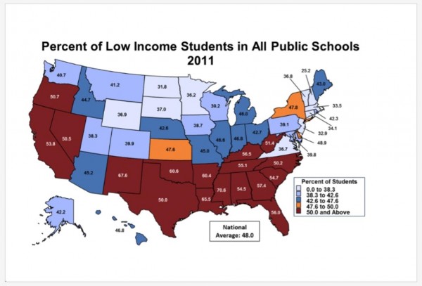 percent low income in schools