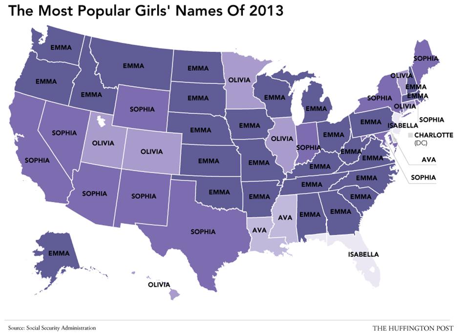 girls names map