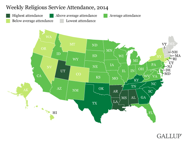 religious services map