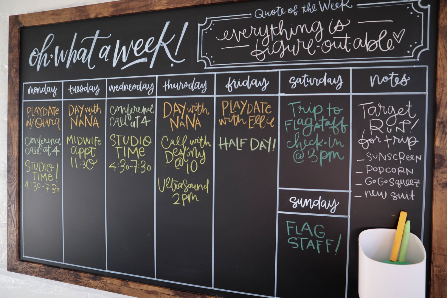 TUTORIAL: Family Command Center Chalkboard  DIY Chalkboard Calendar —  Hoopla! Letters