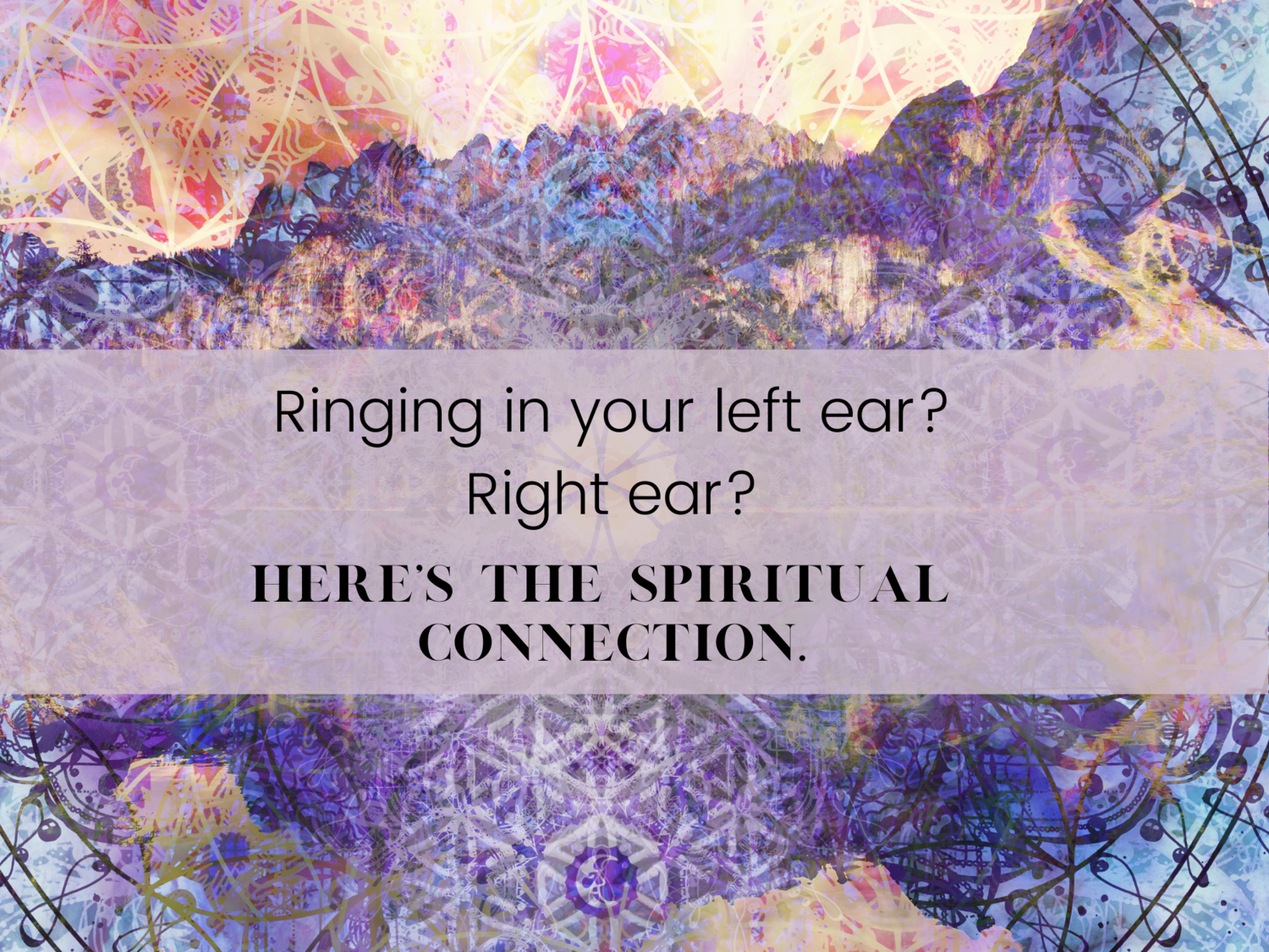 domineren Volg ons Over instelling Spiritual Meaning of Ears Ringing — The Angel Writer
