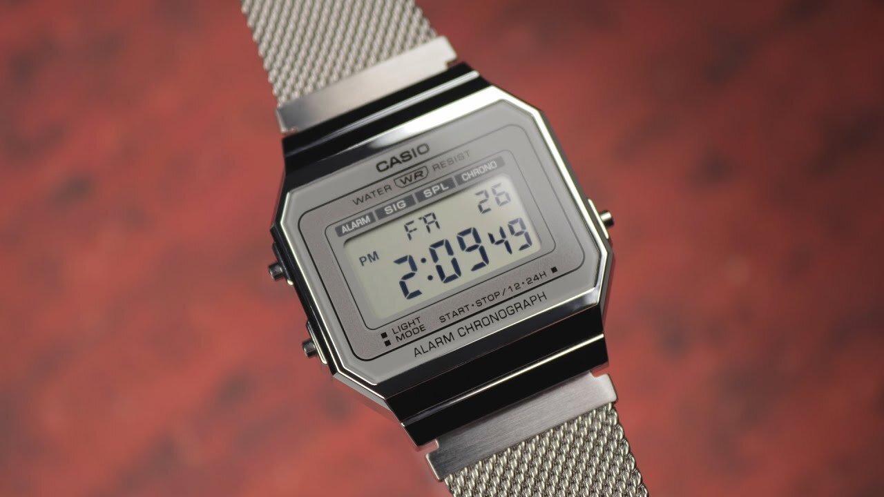 Casio A700W-1A Digital Unisex Watch Retro Stainless Steel LED A700 New  Original