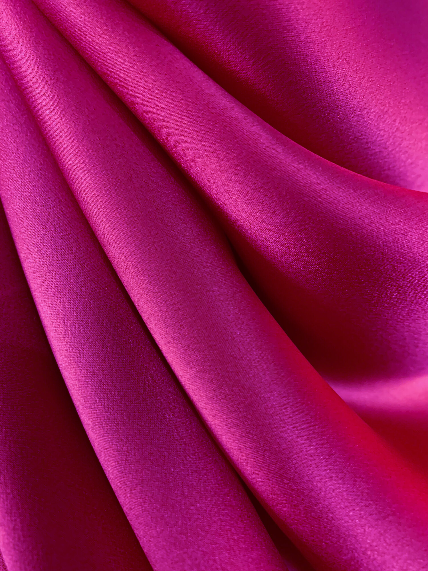 Fuchsia 100% Pure Mulberry Silk Fabric 19 momme Silk By The Yard — NOCHKA
