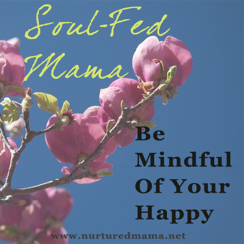 Be Mindful Of Your Happy, a post in the Soul-Fed Mama series on www.nurturedmama.net