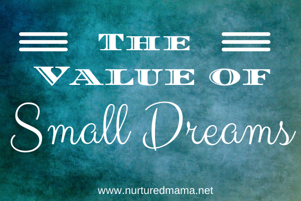 The Value of Small Dreams :: nurturedmama.net