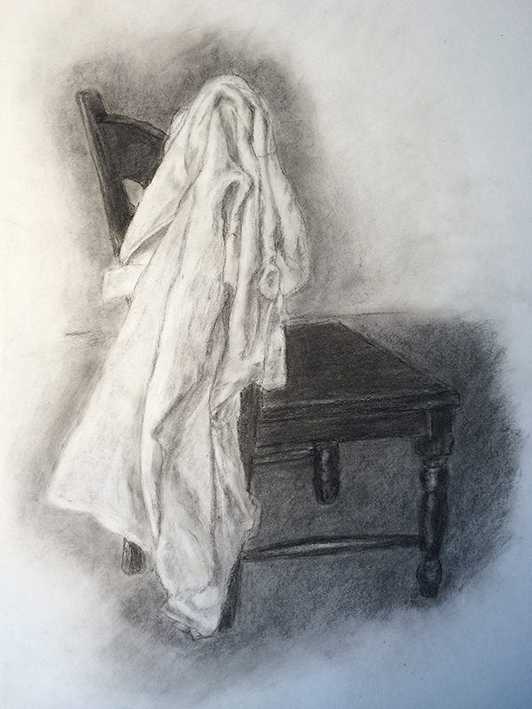 Fabric drawing study after using the hypnosis audio.