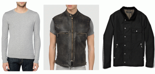 Rag & Bone Men's Sweater, Golden Goose Men's Vest, Rag & Bone Men's Jacket