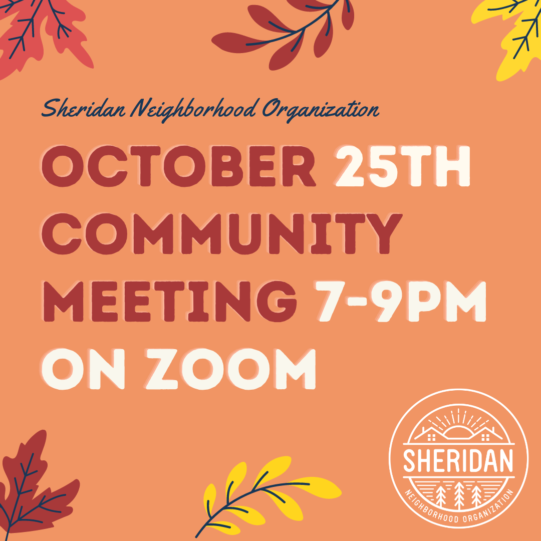 October Community Meeting — Sheridan Neighborhood Organization