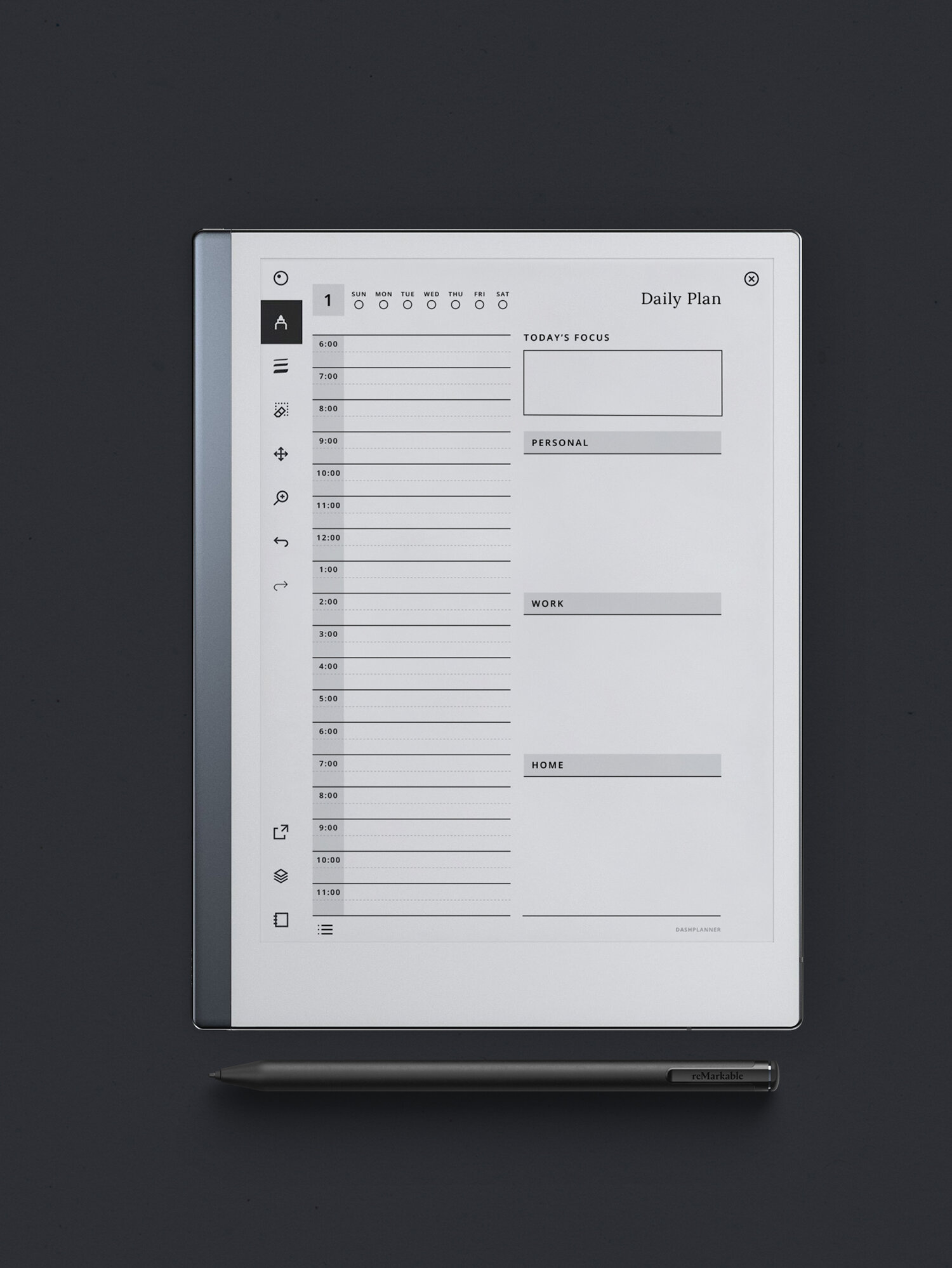 remarkable planner templates free