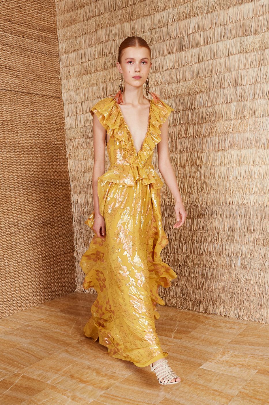 ulla johnson gold dress
