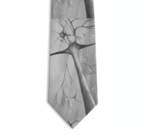 Black and Gray Neuron Wearable Art Tie