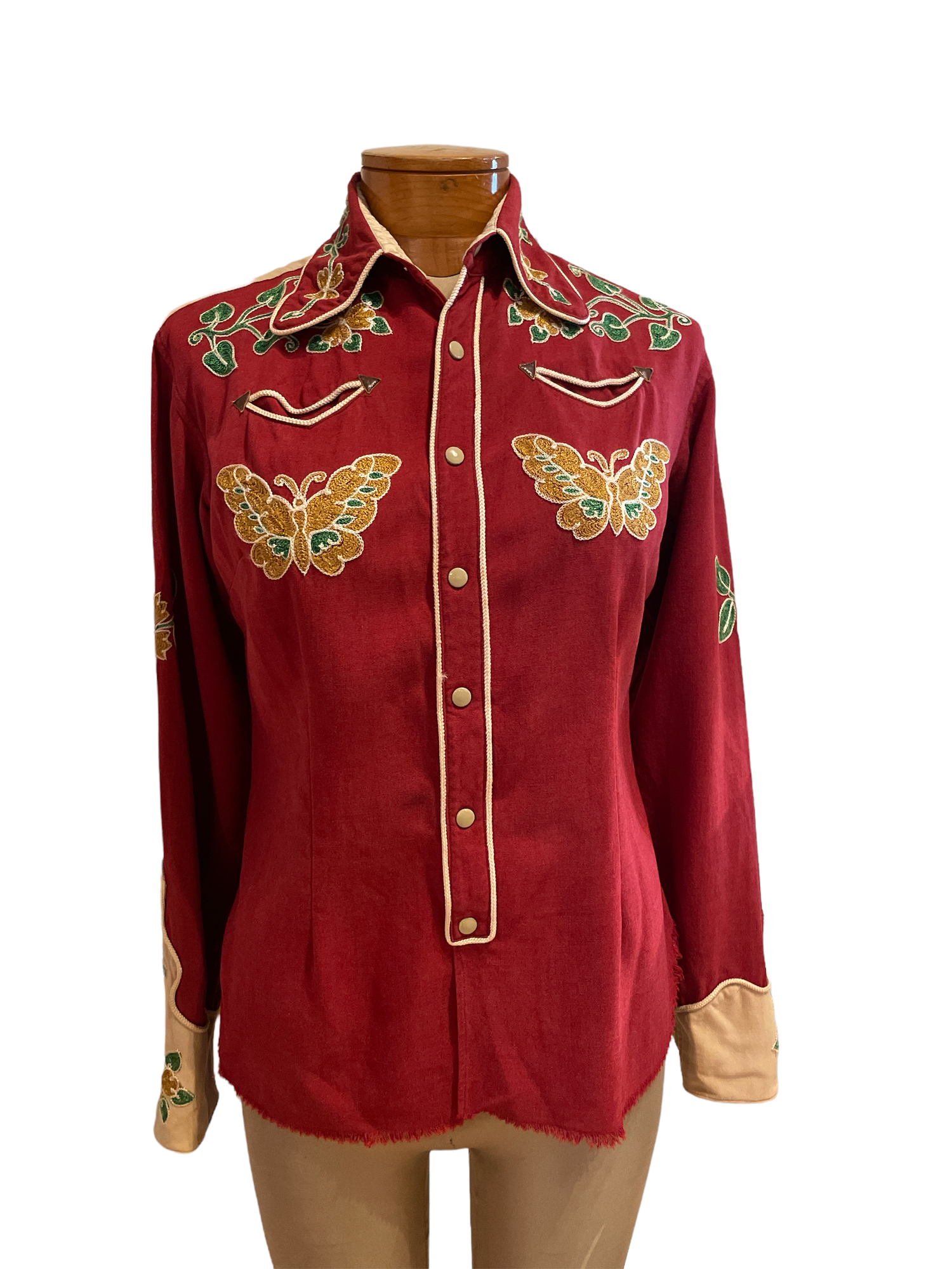 Authentic 1940's Rare Vintage Frontex Company Embroidered Western  Rockabilly Shirt — Star Struck Vintage