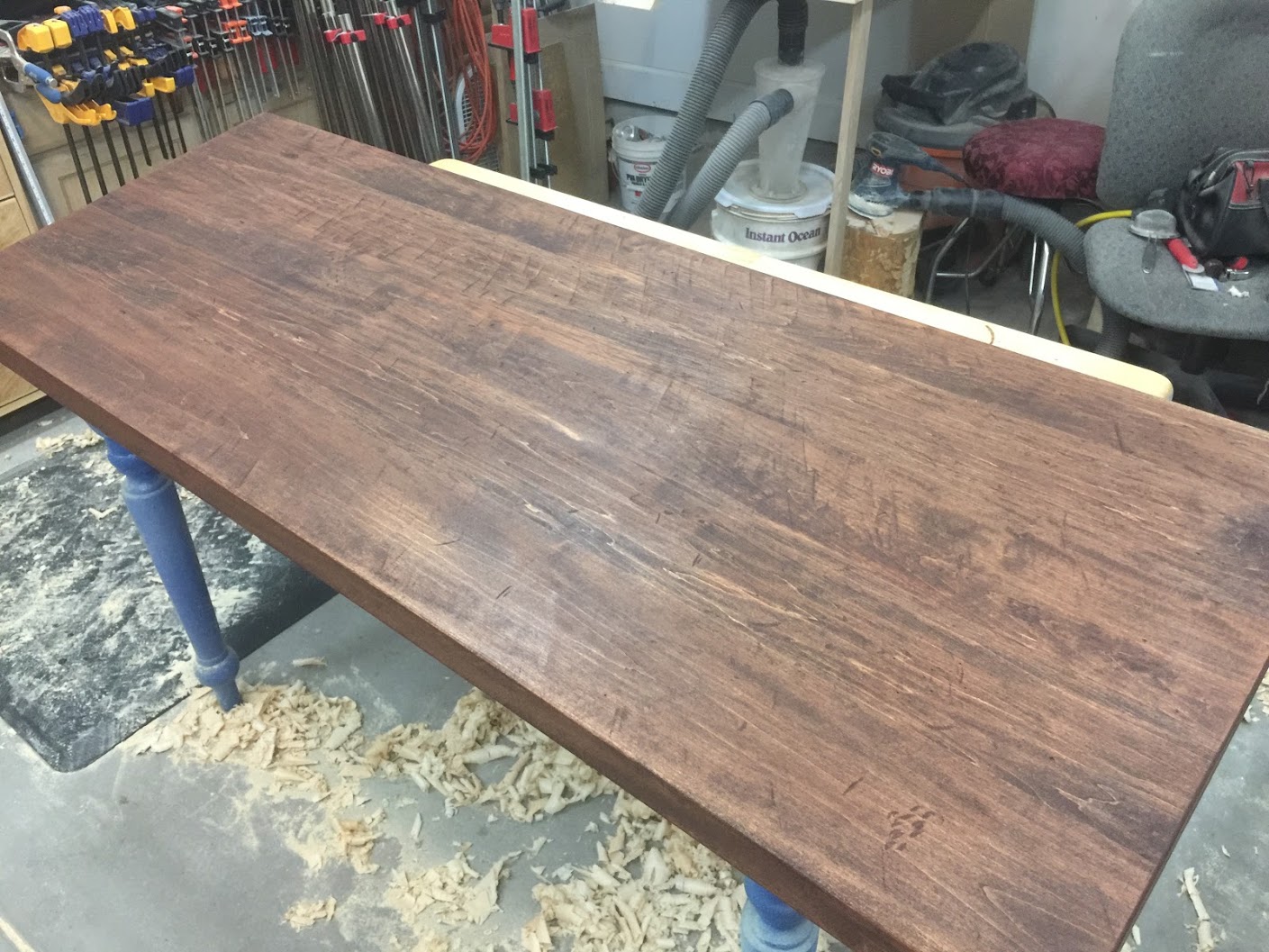 Counter top stained with English Chestnut (MINWAX 233)