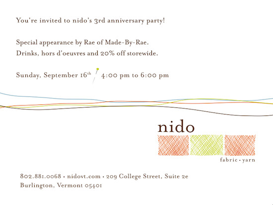 Nido 3rd Anniversary Invite