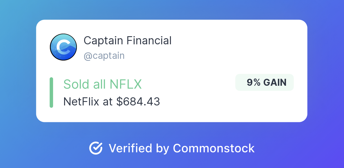 Closed 3 positions: $NFLX (+9%), $SNOW (+8%), $ME (+5%) — Social Sentiment Trading & Insights | Captain Solutions 