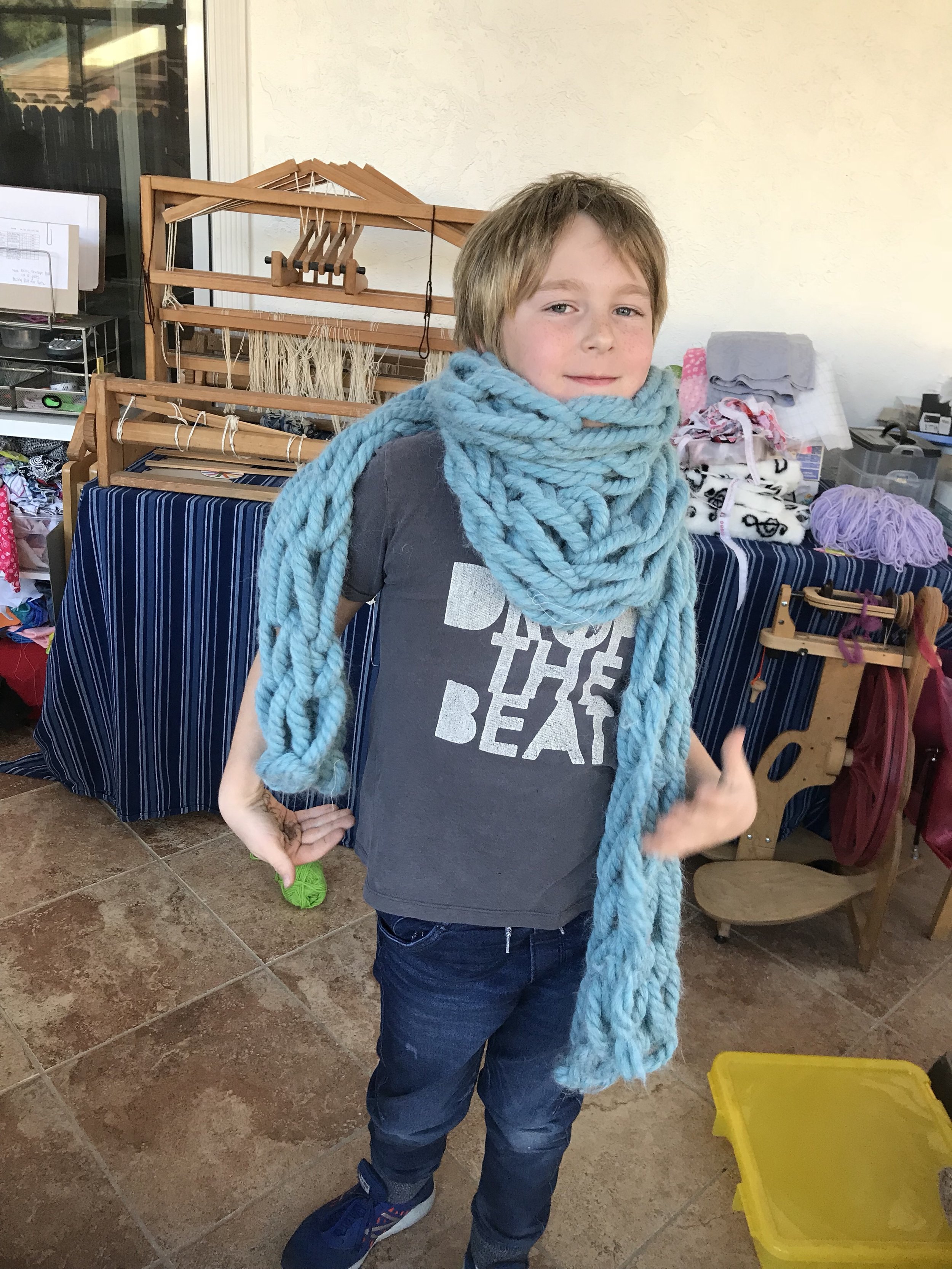 Arm Knitted Scarf!