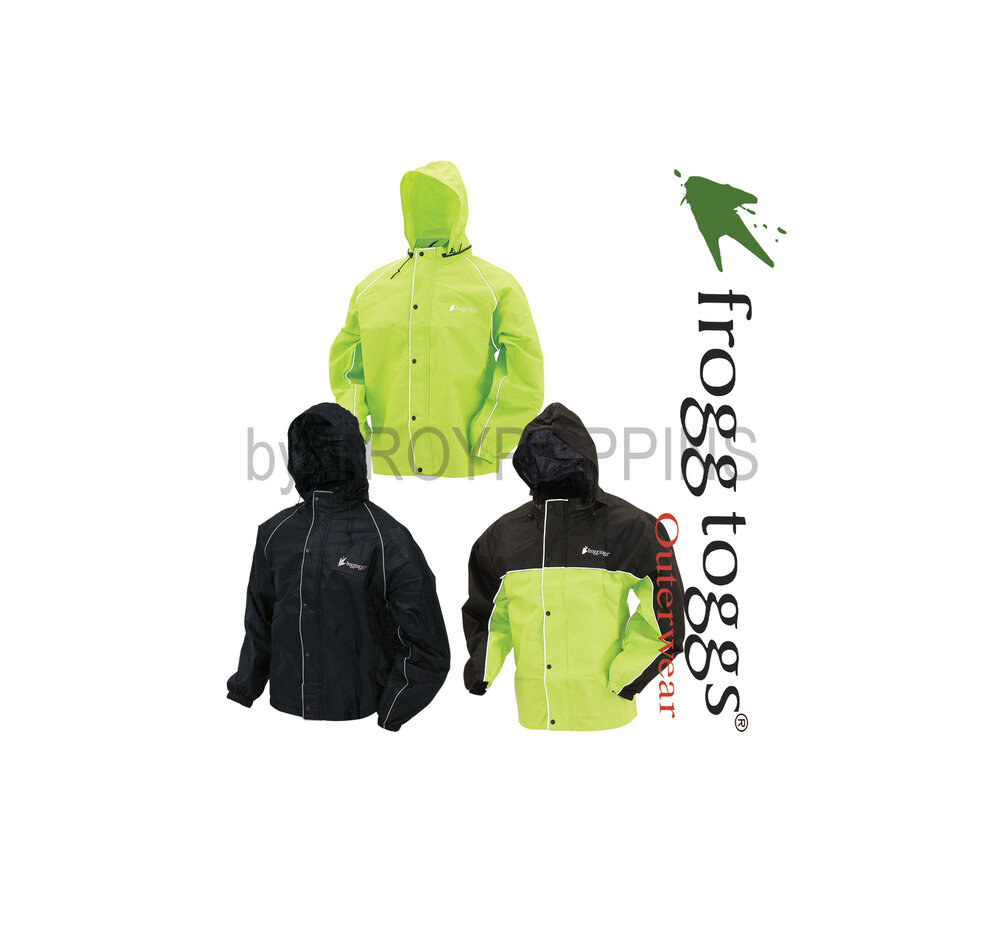 FT63133 FROGG TOGGS RAIN GEAR MENS JACKET ROAD TOAD WET WEAR REFLECTIVE  SAFETY. — X-TREME DISTRIBUTING, LLC.