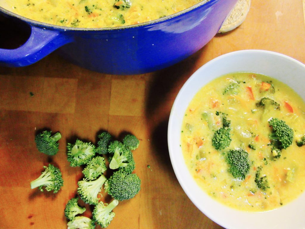 vegan broccoli and cheese soup