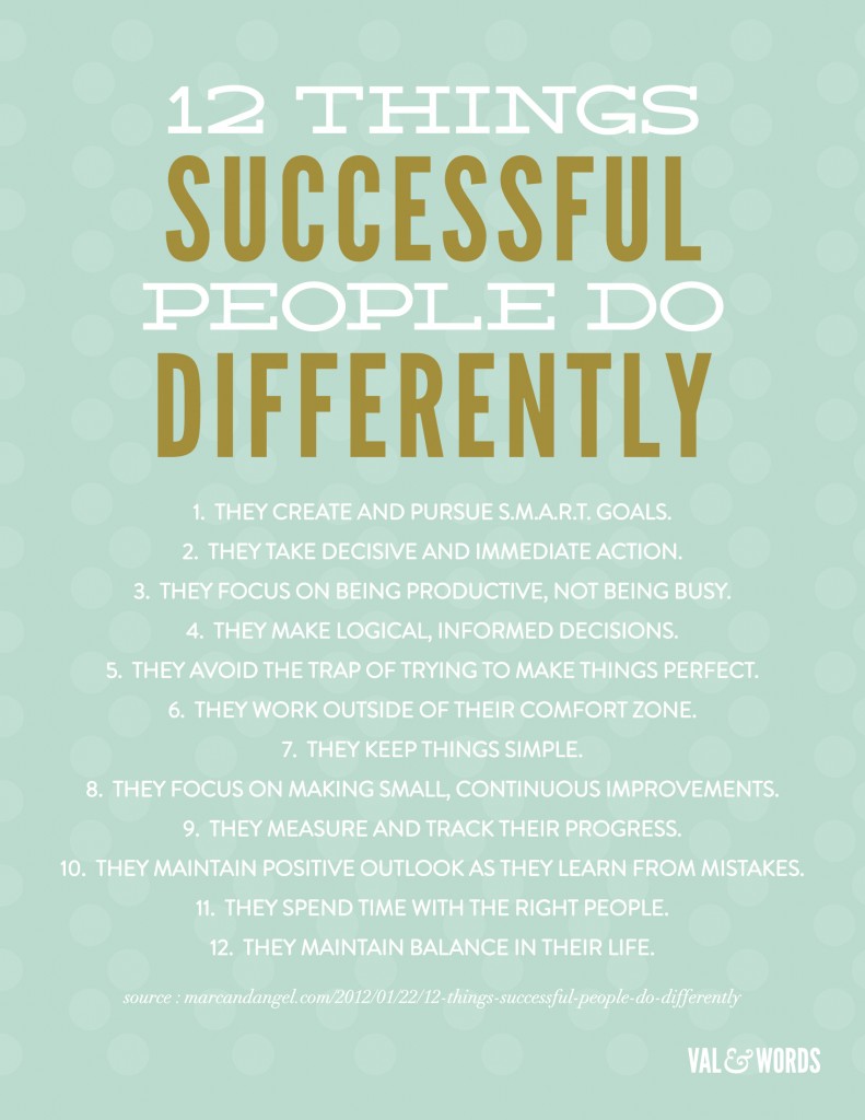 12 things successful people do
