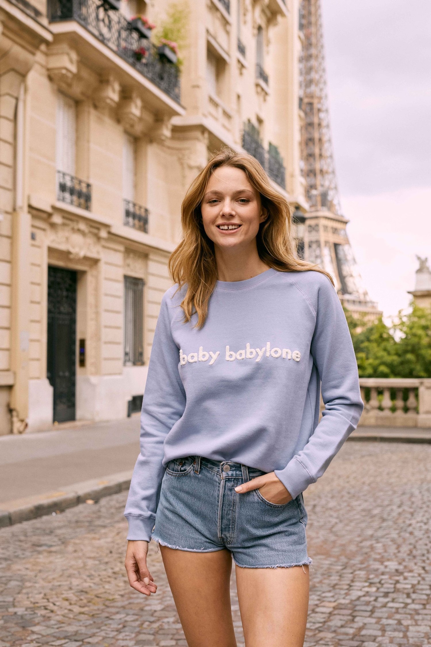 Le Cerisaie - Sweat-Shirt à Message Certifié GOTS - Rosae Paris