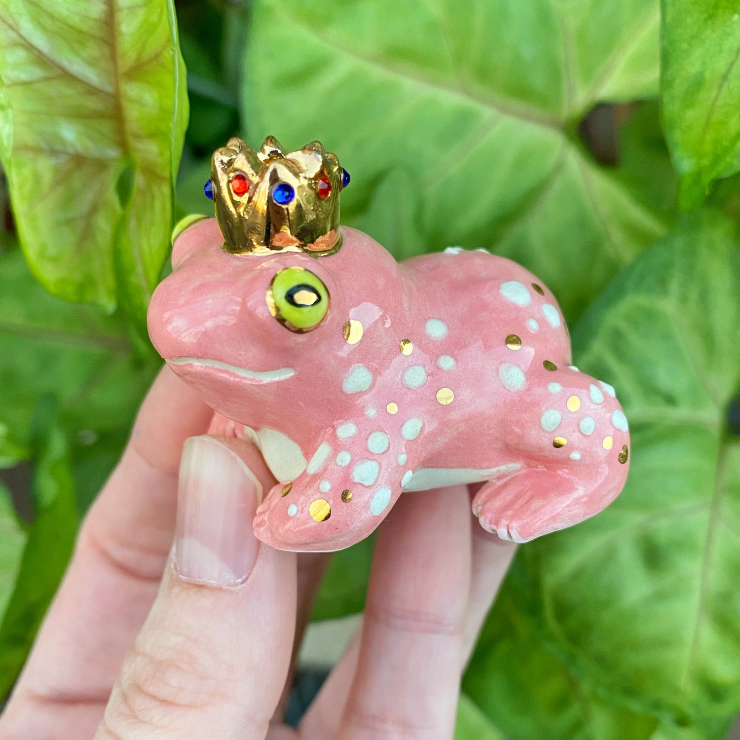 Handcrafted Ceramic Frog Figurine - A Unique Rendition of a Classic Tale —  Unexpected Lullaby